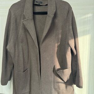 Quince women’s knit blazer heather brown